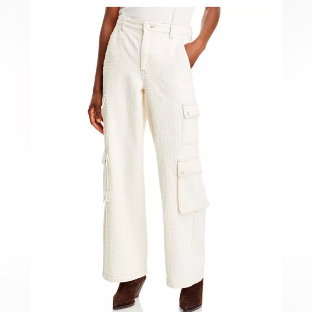 NWT Blank NYC The Franklin Cotton Cargo Pants Ivory Size 31